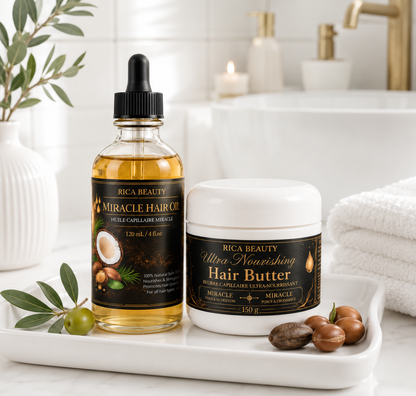 Duo Capillaire – Beurre Ultra Nourrissant & Huile Miracle | Rica Beauty
