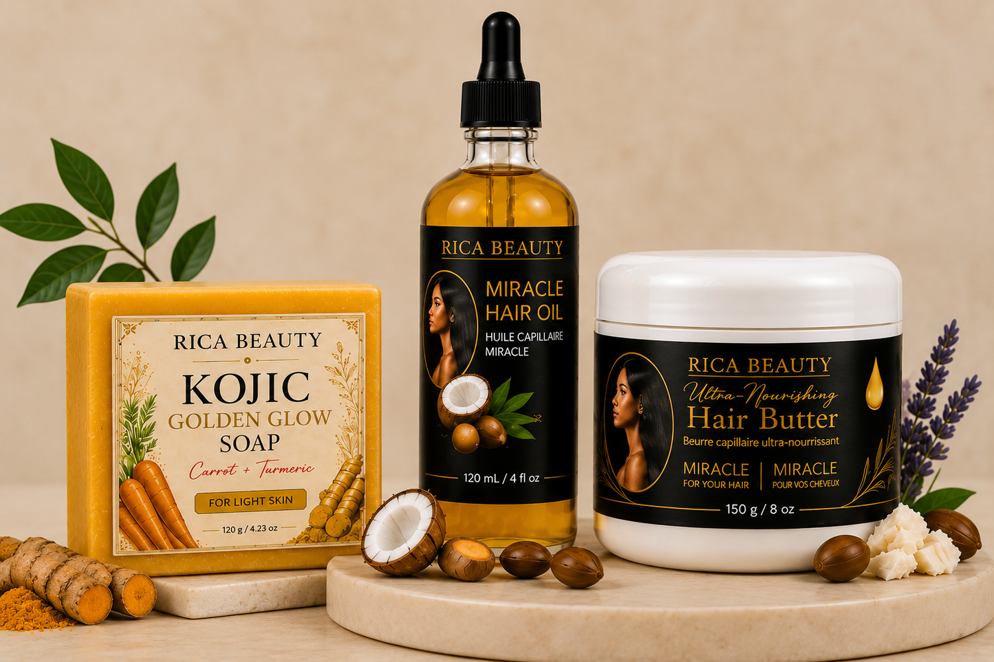 Rica Beauty Glow & Grow Trio